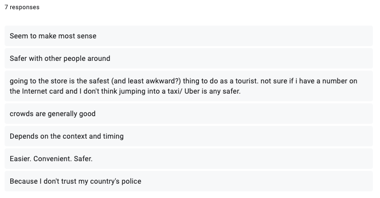 tourist reasons